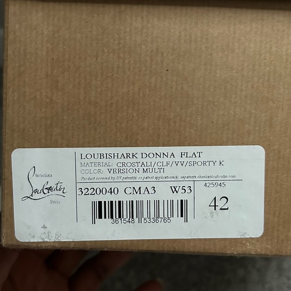 Christian Loubotin Loubishark Donna Flat.